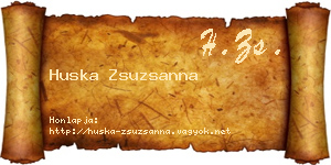 Huska Zsuzsanna névjegykártya